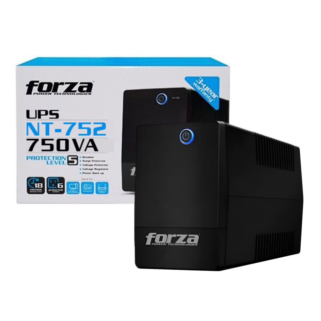 [PSFORNT752U] UPS FORZA 750VA  NT-752U 375W 220V 6 TOMAS