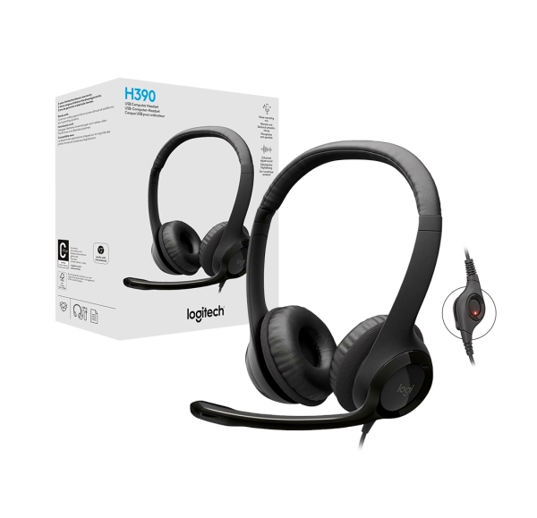 [MMLOG981000014] AUDIFONO C/MIC LOG H390 USB NOISE CANCELLING BLACK 