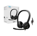 AUDIFONO C/MIC LOG H390 USB NOISE CANCELLING BLACK 