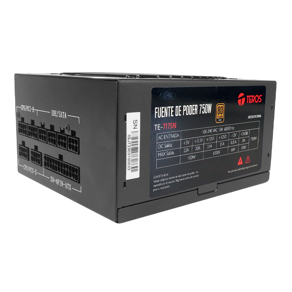 [TE7175WGOLD] FUENTE TE7175 750W 80 P GOLD