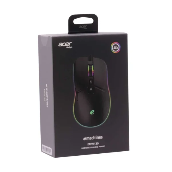 MOUSE GAMER USB ACER EMW-130-BK NEGRO RGB 7B 6400DPI