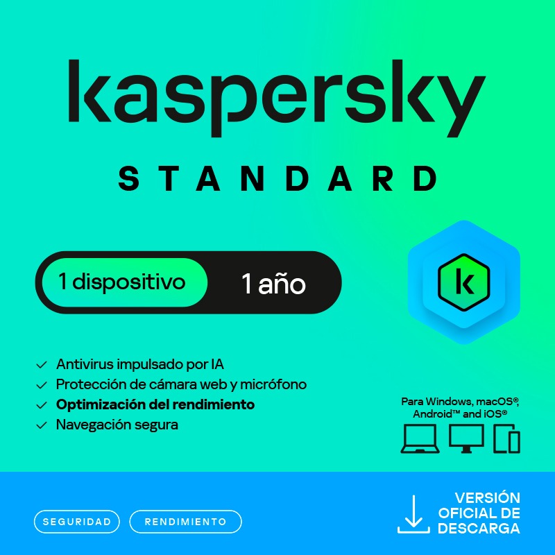 [SWKL1041DDAFS] ANTIVIRUS KASPERSKY STANDARD 1PC 1A